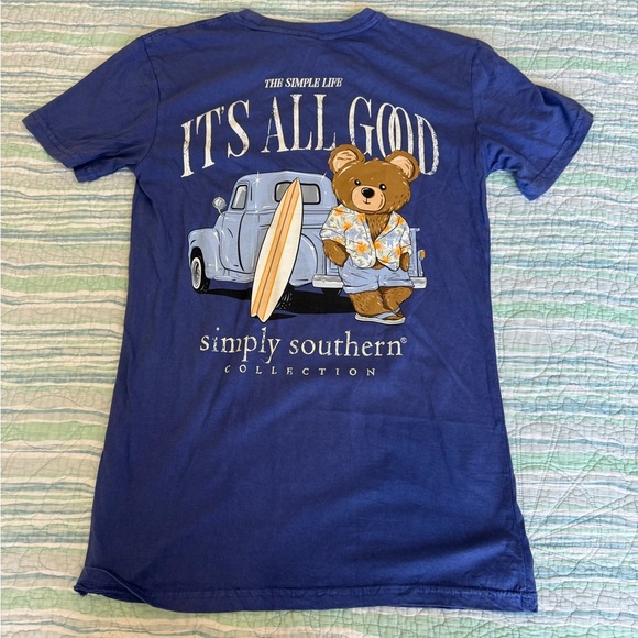 Simply Southern Blue Short Sleeve Tee - Picture 1 of 3